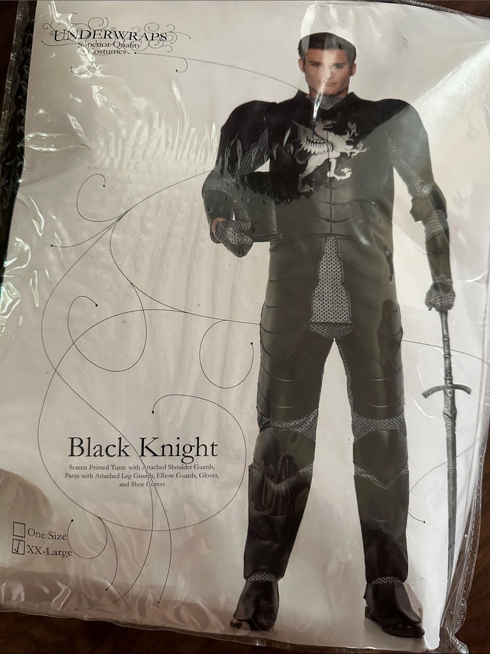 Black Knight Men’s Costume - Black
